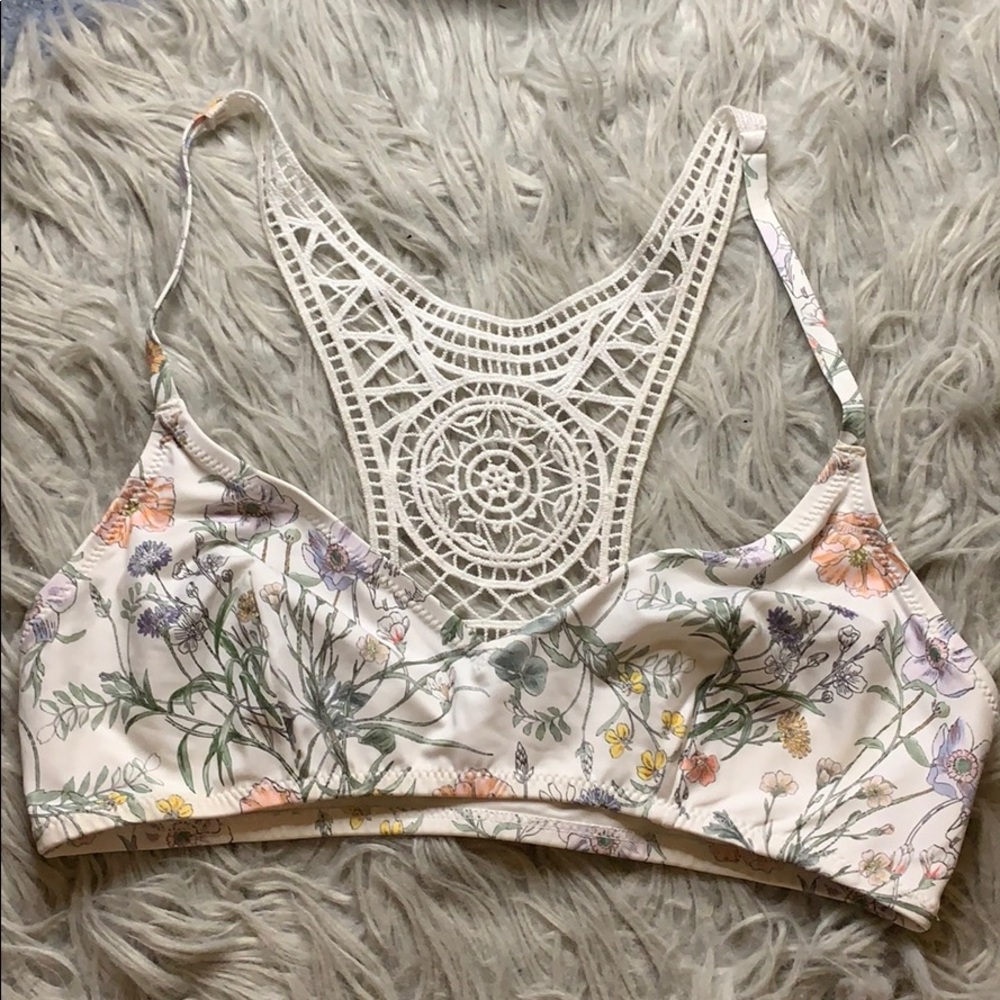 H&M floral bikini top